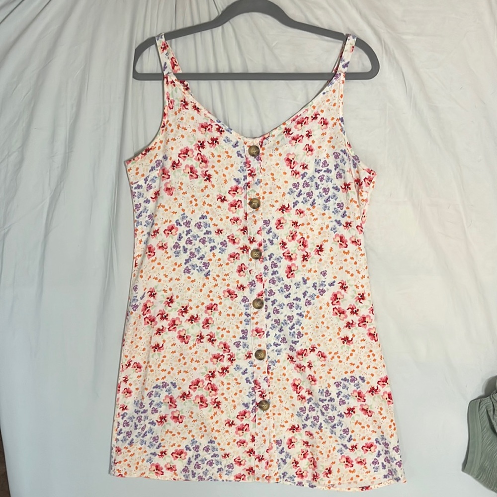 multicolored floral dress